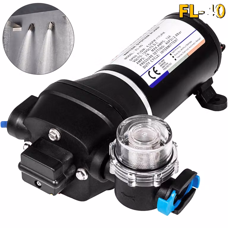 Pompa per acqua, portata 10L/min, booster ad alta pressione, FL-40 17L 40PSIFL-40 17L 40PSI