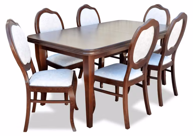 Klassische Luxus Esszimmer Möbel Essgarnitur Lehnstuhl Tisch Gruppe 7tlg. Set