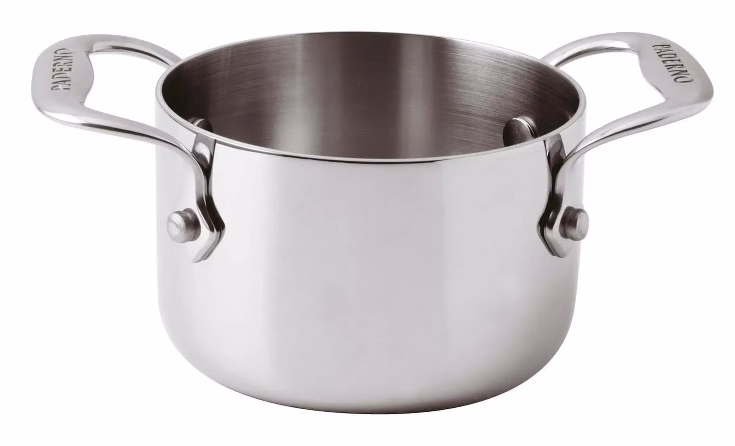 Casseruolino alto Serie 12200 3-Ply in trimetallo con due maniglie per induzione, diam.10cm, 2 pezzi
