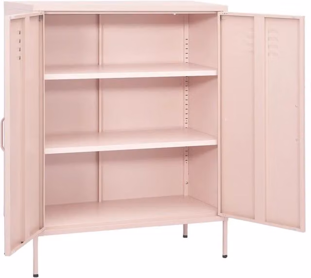 Armadietto Rosa 80x35x101,5 cm in Acciaio 336166