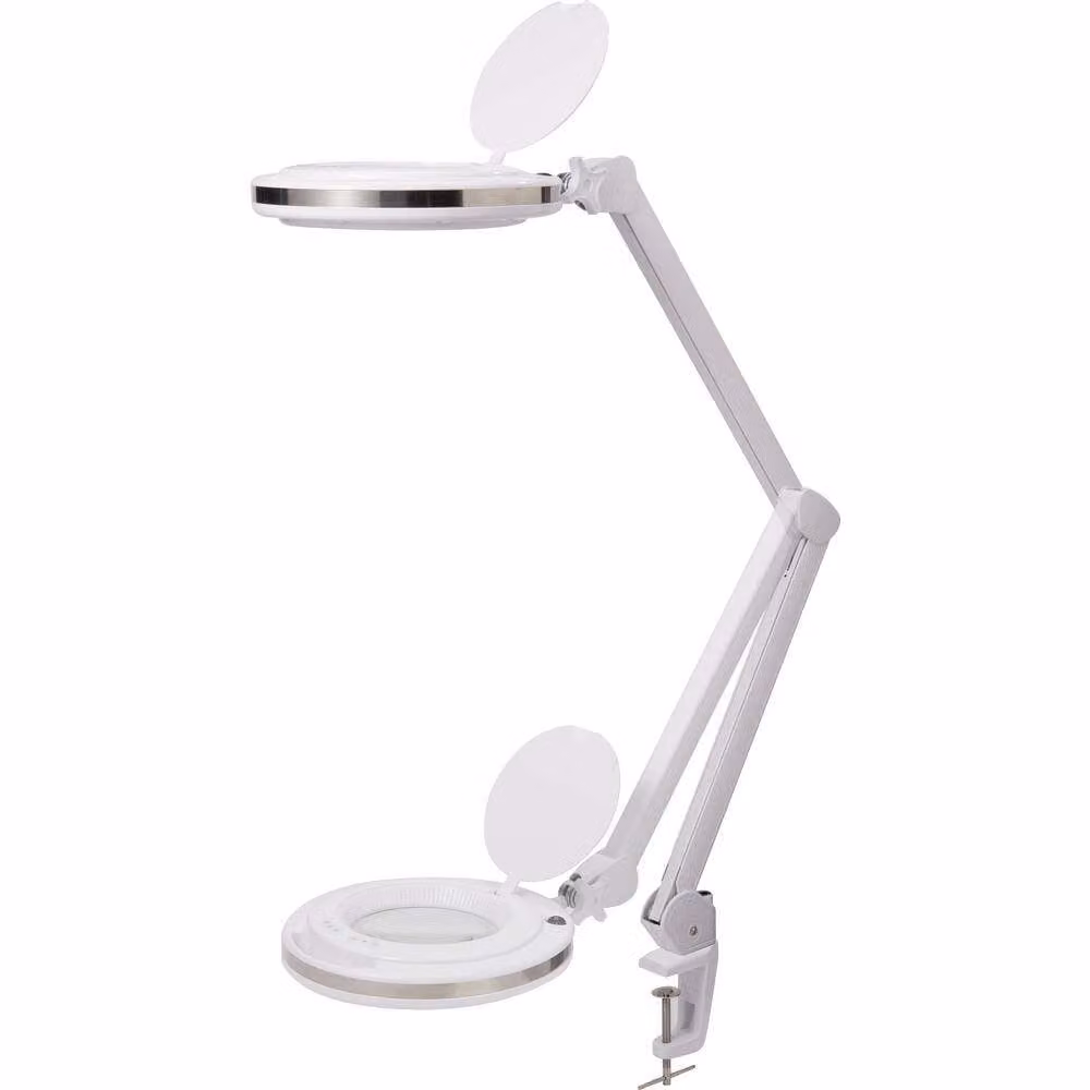 TOOLCRAFT TO-7567479 TOOLCRAFT 730 lm 127 mm (5 pollici) Lampada d'ingrandimento a LED dimmerabile con morsetto 8D 3X Fattore d'ingrandimento=3.