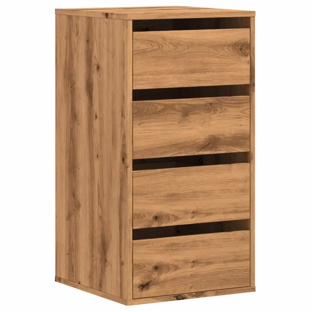 Cassettiera Angolare Rovere Artigianale 40x41x76cm Multistrato