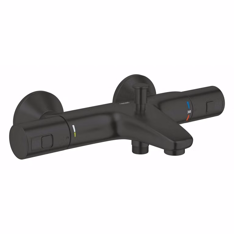 Thermostatic bath/shower mixer 1/2 - GROHE Precision Start - Matt black - Water saving