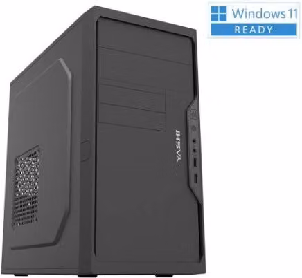 PC Yashi MT Genio con Intel Pentium Gold G6400, 8GB RAM, 256GB SSD, Windows 11 Pro, Nero