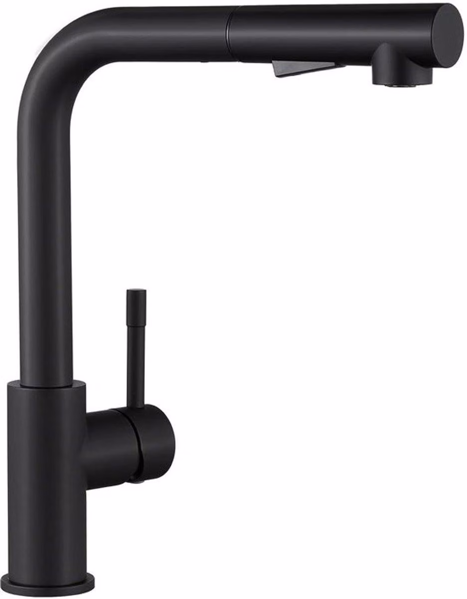 Miscelatore da cucina estraibile - Miscelatore ad alta pressione - Doccetta manuale con due tipi di getto - Rotazione a 360° - Design elegante