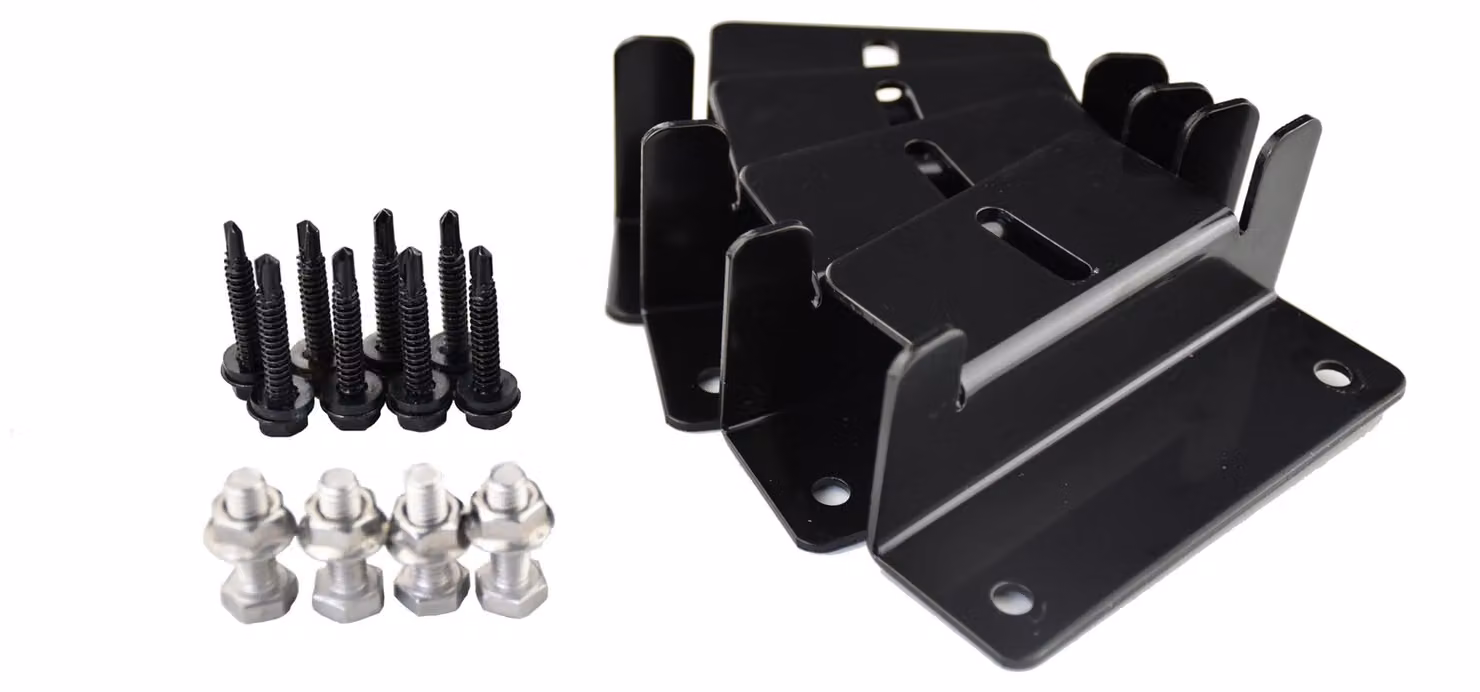 Kit di supporti in alluminio a forma di "Z" per pannelli solari, confezione da 4 pezzi, per montaggio su tetto e parete