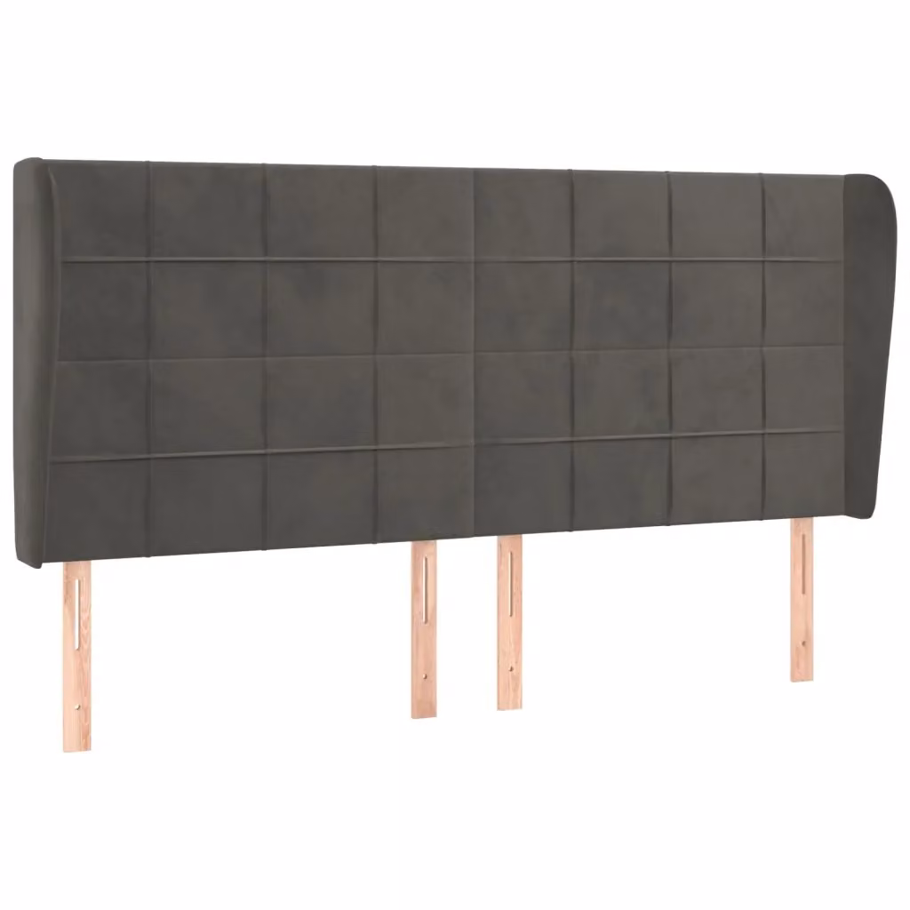 Testiera ad Orecchio vidaXL in Velluto Grigio L: 183 cm, P: 23 cm, H: 118/128 cm – 2