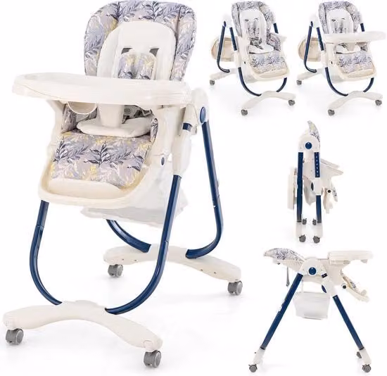 Culla Reclinabile con Funzione di Luce e Piatto Inferiore Flessibile per Bambini