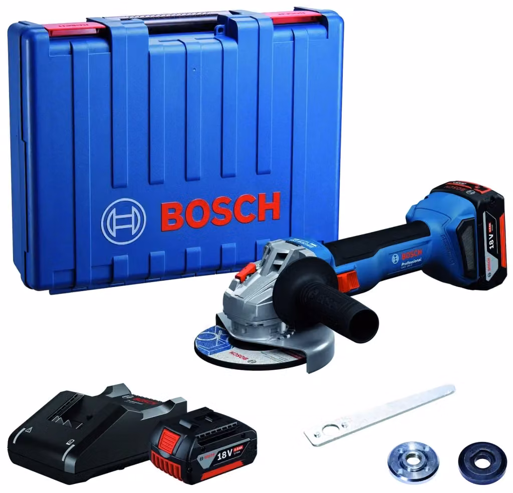 Smerigliatrice angolare Bosch GWS 18V-8-2 con 2 batterie da 4,0 Ah colore blu – 2