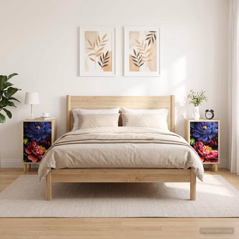 Set di 2 Armadi da Notte vidaXL KIEL in Rovere Sonoma, L 36 cm x P 33 cm x H 60 cm