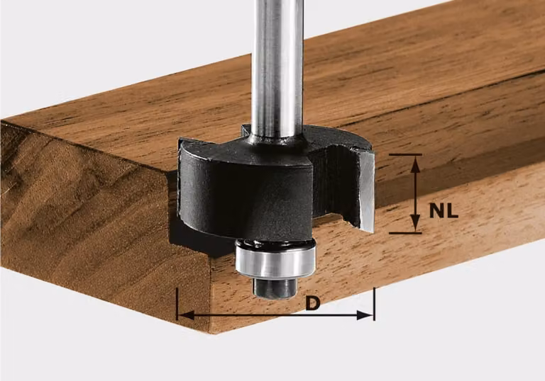 Fresa per scanalature Festool HW, gambo da 8 mm, HW S8 D31,7/NL 12,7 | 491022