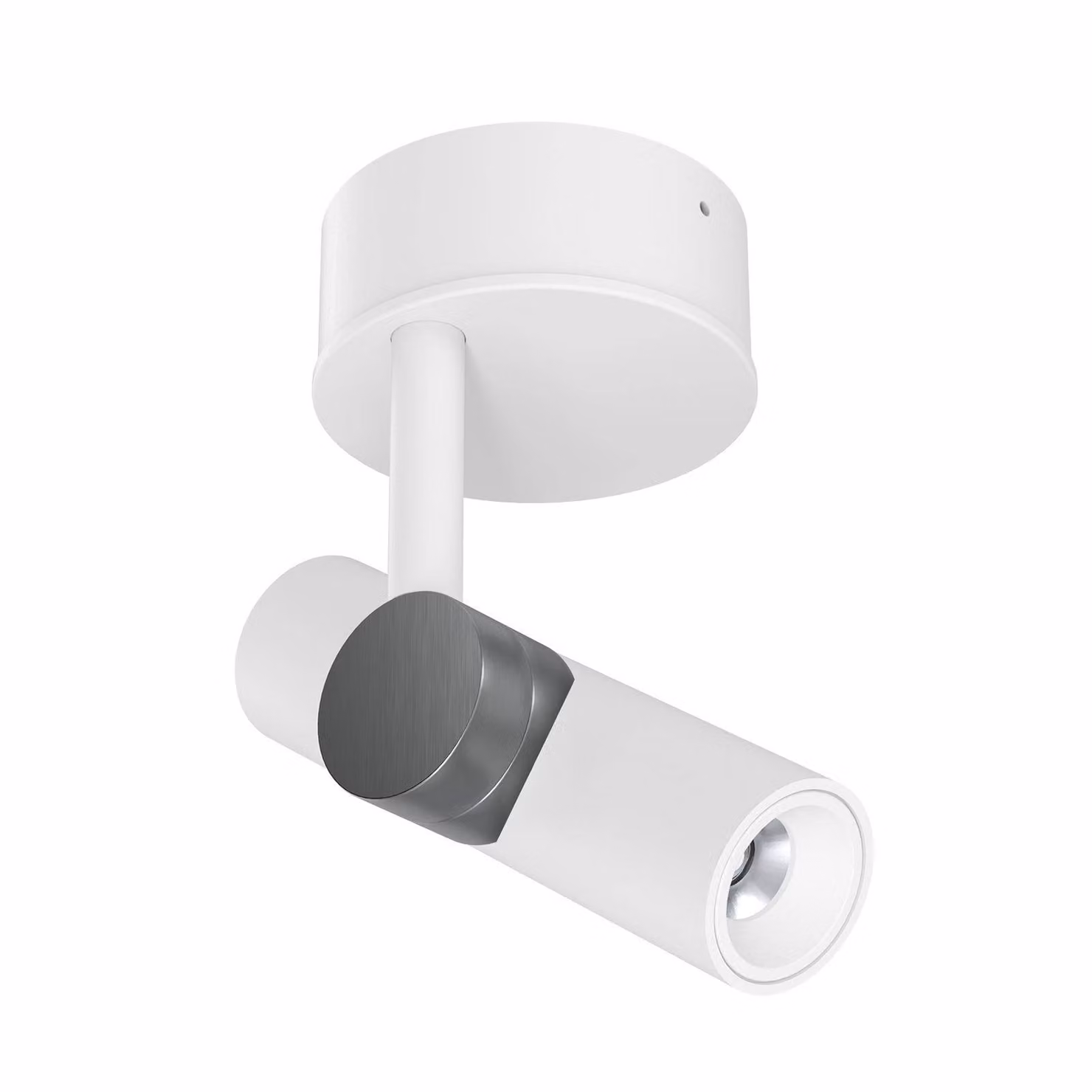 Linea Light Faretto da soffitto LED Oca, bianco/nichel, alluminio, 2.700 K Goose, Bianco / Opale, Soggiorno / Sala da pranzo, Alluminio, Moderno