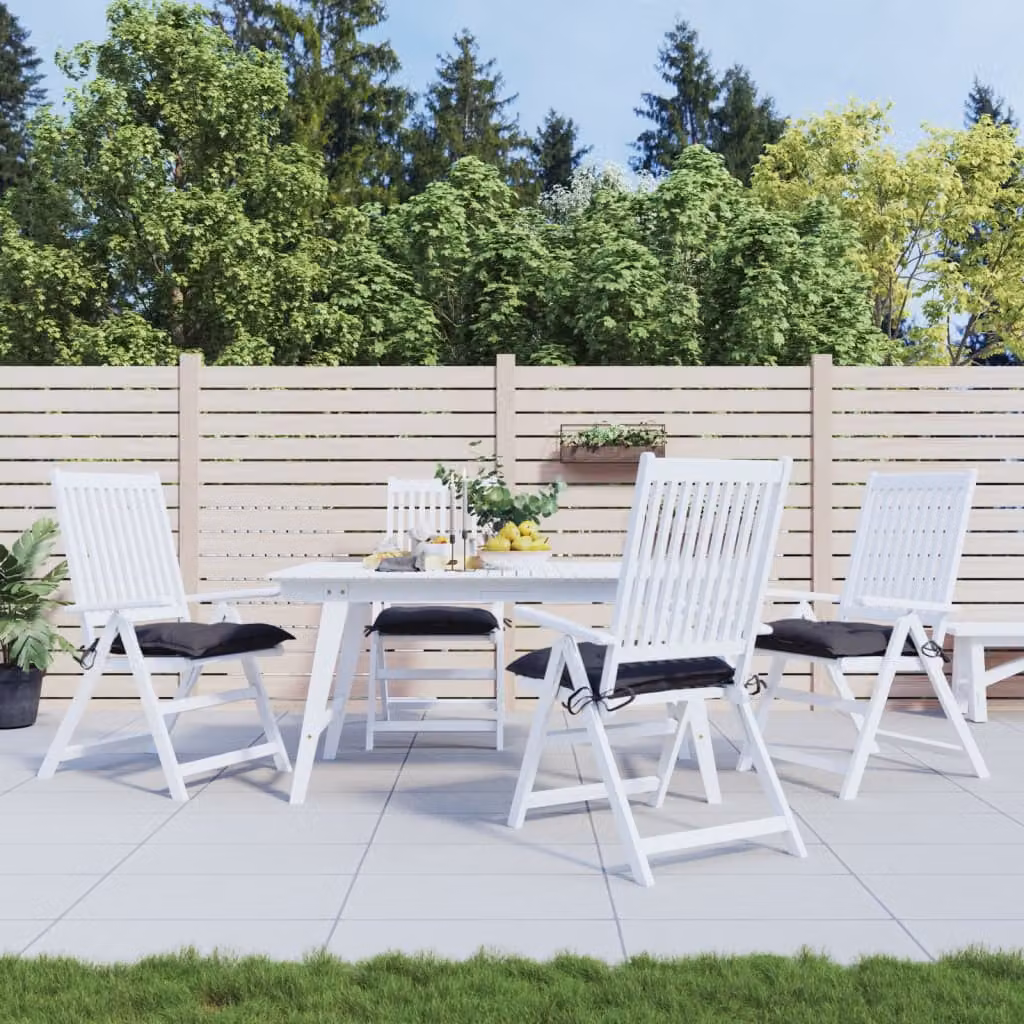 Set di 4 cuscini quadrati per sedia vidaXL in tessuto Oxford traspirante, colore antracite, L 50 x P 50 x H 7 cm