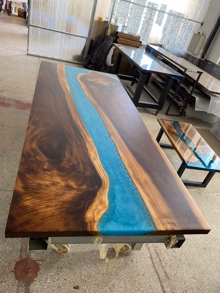Tische Esstisch Design Tisch Moderne Meer Fluss Möbel Tische Epoxid Harz Ozean
