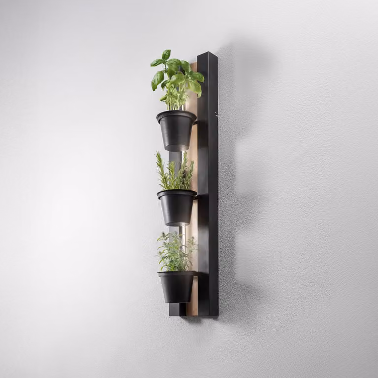 Applique da parete a LED Shelf Luminex, Nero, Soggiorno / Sala da pranzo, Metallo, Moderno, Applique a LED