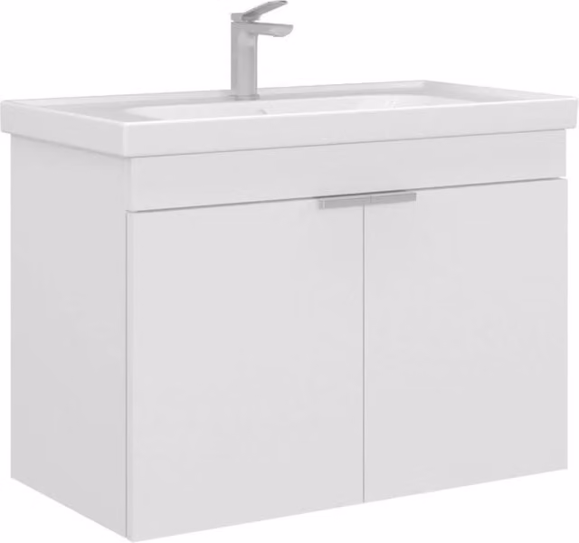 Mobile lavabo "Desna 80" - 80 x 45 x 58 cm - Bianco opaco