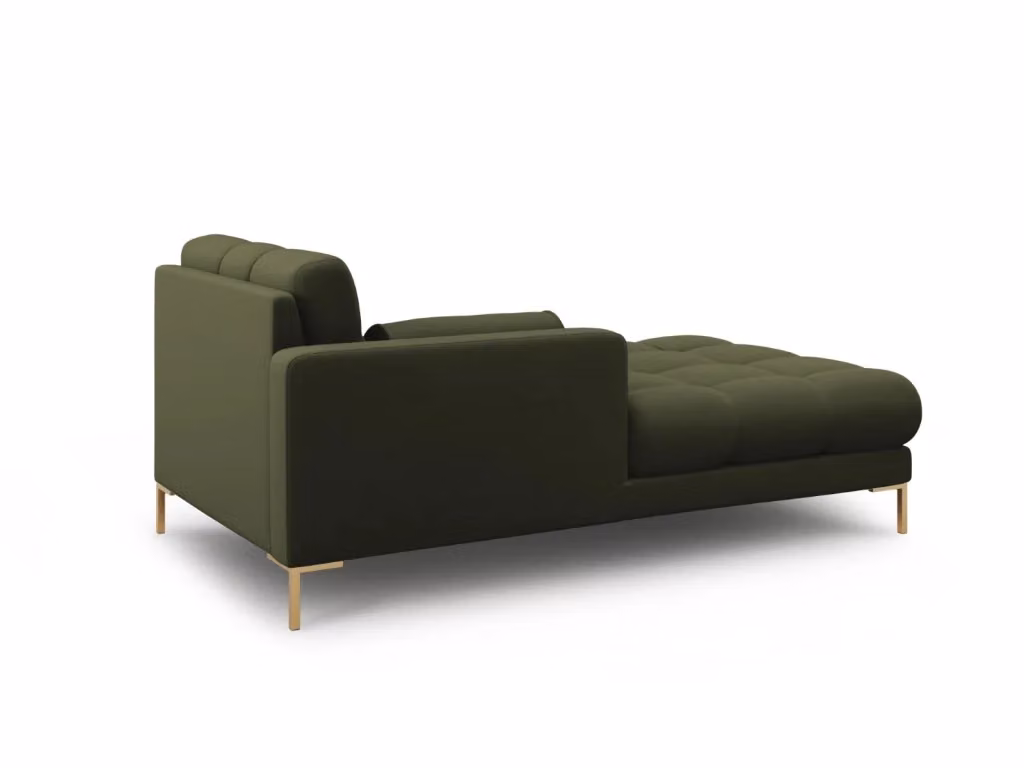 Chaise longue sinistra Bali di Cosmopolitan Design in tessuto strutturato verde L 164 cm x P 102 cm x H 75 cm – 2