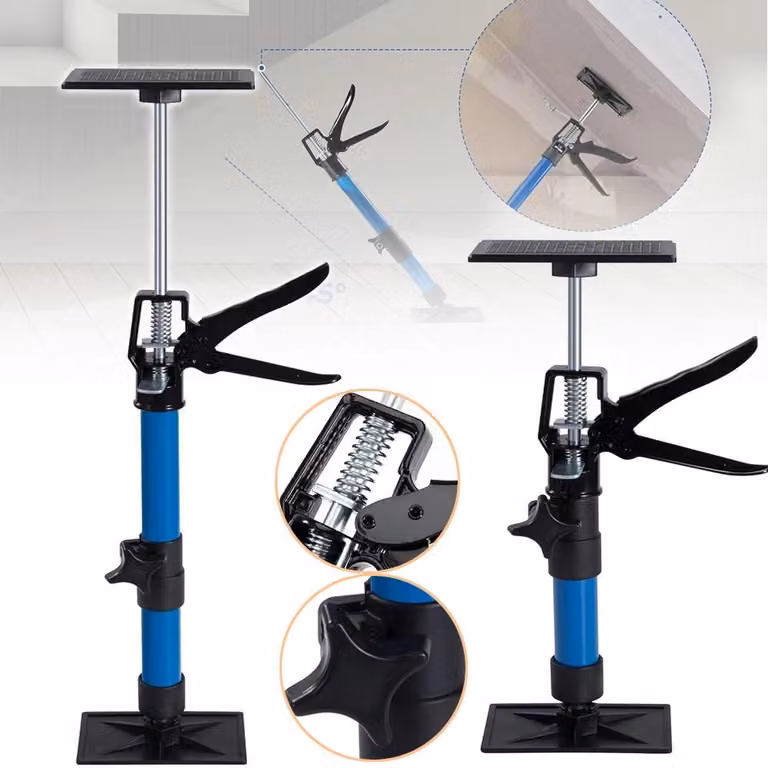 Set di 2 sollevatori regolabili per mobili - Utili per il montaggio di armadi - Altezza regolabile da 30 a 59 cm - Costruzione robusta - Supporti antiscivolo - Adatti per pareti e soffitti in cartongesso