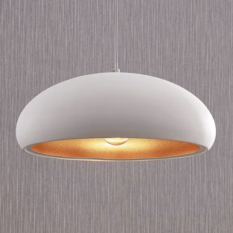 Lampada a sospensione Gerwina Lindby, dimmerabile, Bianco / Opale, Soggiorno / Sala da pranzo, Metallo, Moderno, Lampada a sospensione