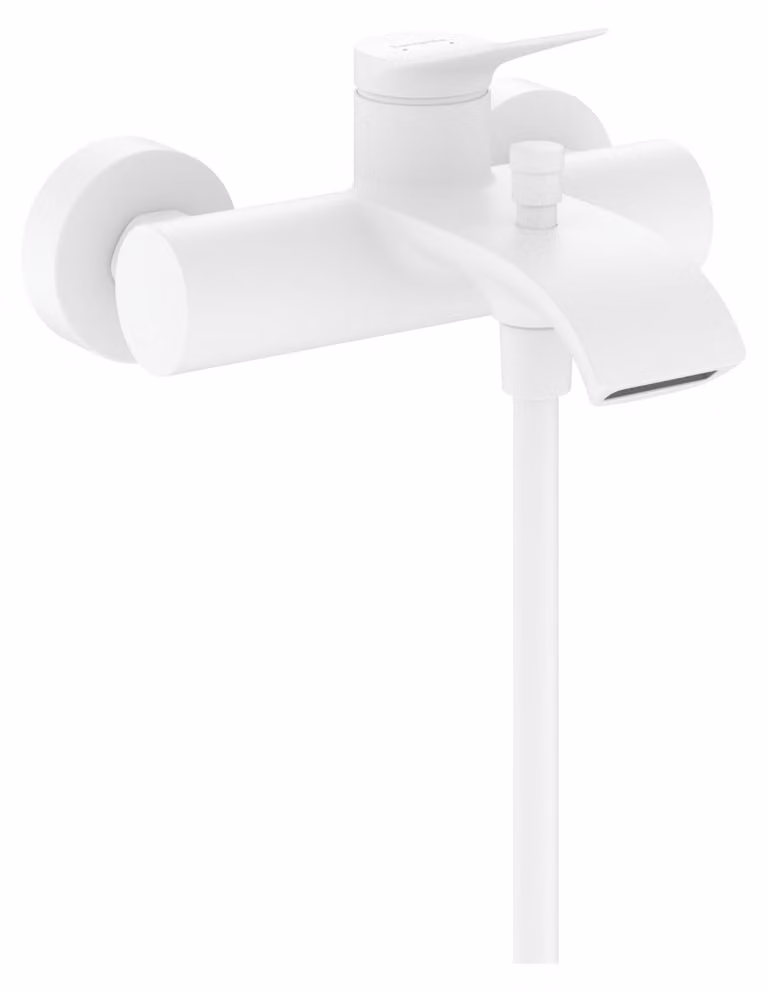 Miscelatore monocomando da appoggio, 2 funzioni, bocchetta di 19,7 cm, finitura bianco opaco