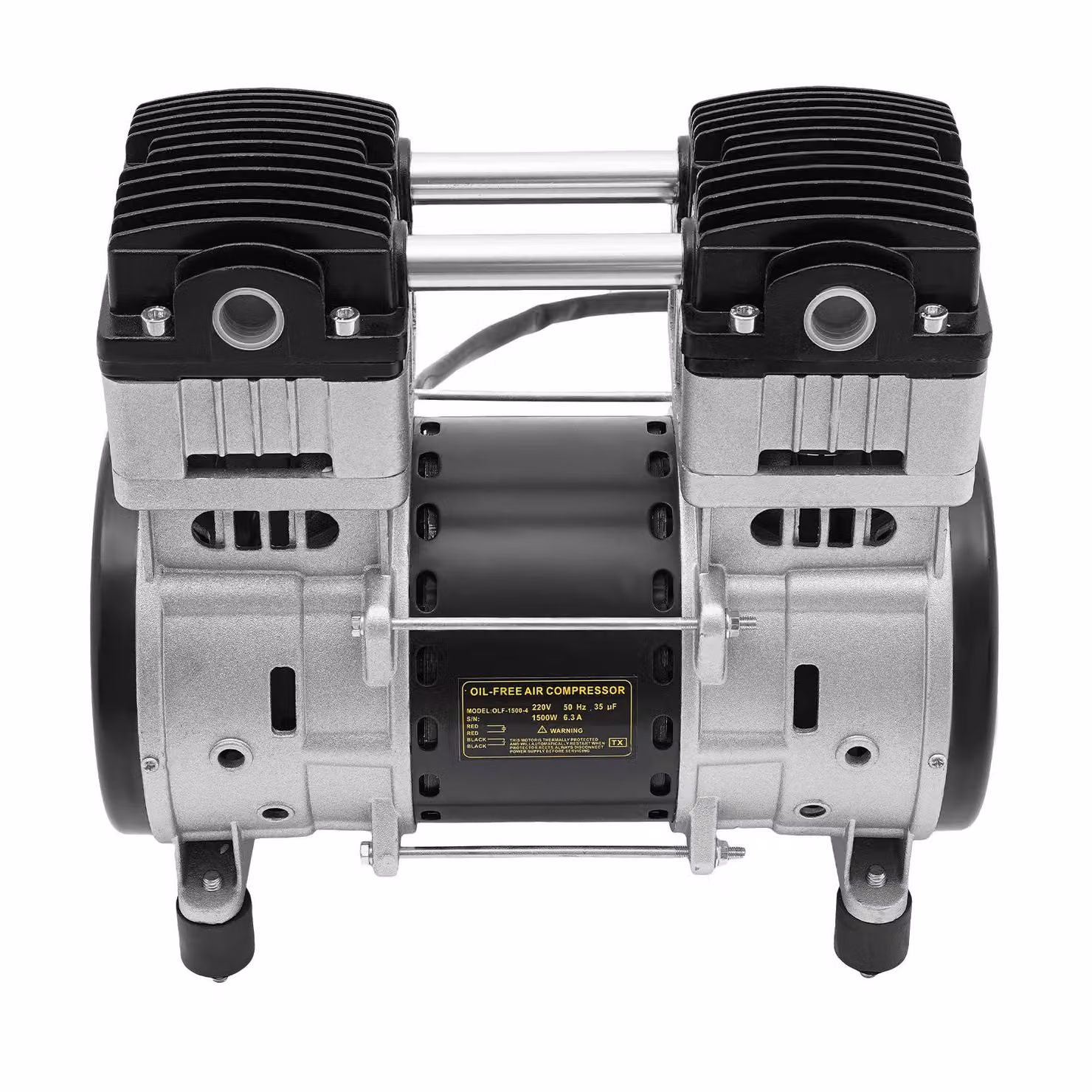 Compressore d'aria da 1500 W - Nero - 1380 giri/min - Realizzato con ferro e rame di alta qualità - Compressore portatile