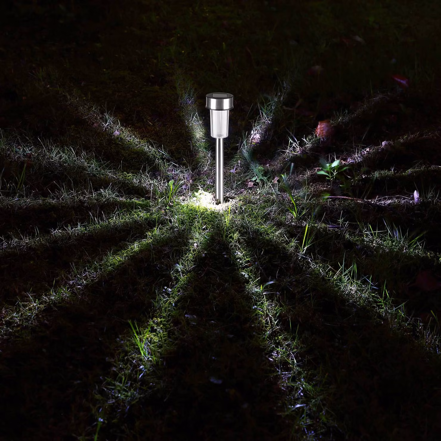 Set di 16 luci solari LED Monzana in acciaio inox e plastica bianca per giardino e terrazzo con sensore crepuscolare e luce bianca calda – 1