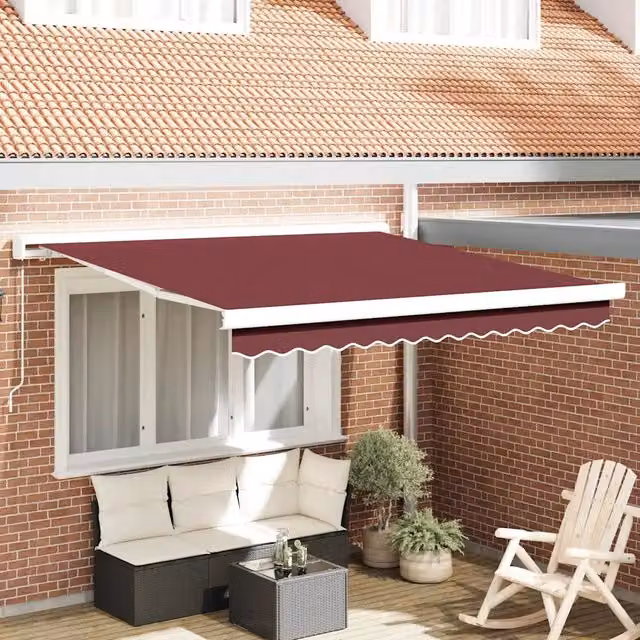 Tenda da Sole Retrattile Manuale Bordò 300x250 cm 3215313