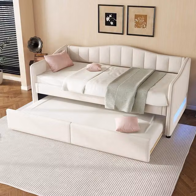 Letto Gigogne Canap??-Lit - Xylo - 90x200 cm - Lino Beige
