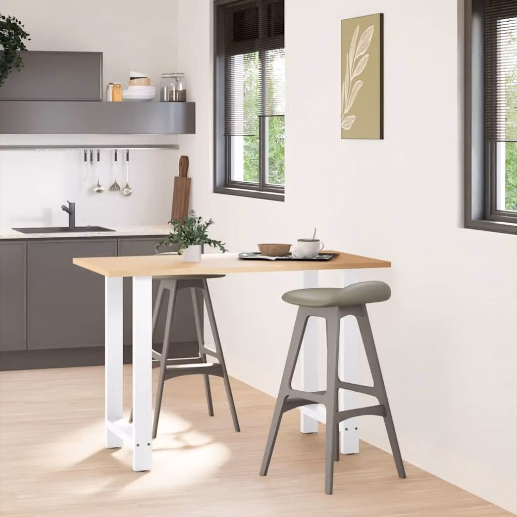 vidaXL Gambe per tavolo da bar bianche 2 pz 60x(90-91) cm in acciaio