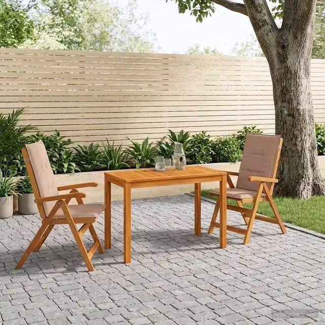 Garden Dining Set Naturale Legno di Acacia Massello 3434605