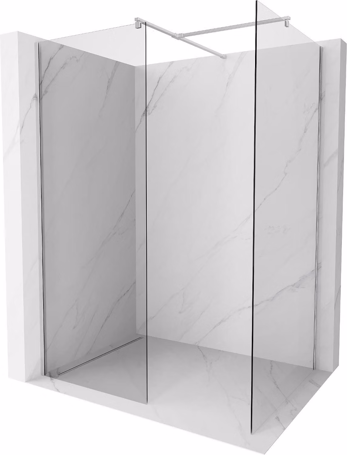 Mexen Kioto parete doccia Walk-in 180 x 120 cm, trasparente, cromo - 800-180-202-01-00-120