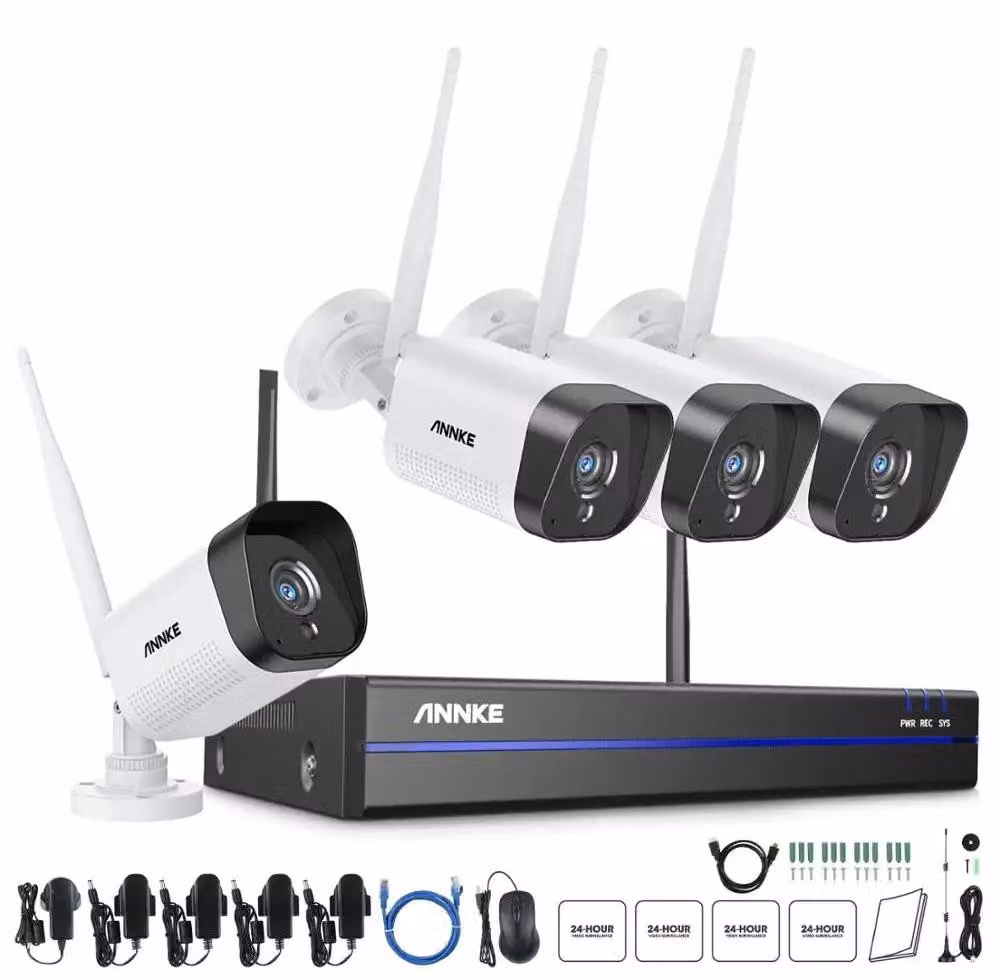 Sistema di sicurezza Wi-Fi completamente wireless - Kit di telecamere IP - Videosorveglianza - Sistema di sicurezza CCTV