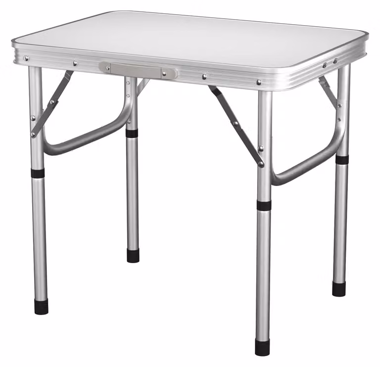 Tavolo pieghevole in alluminio con regolazione in altezza – tavolo da campeggio e da giardino – tavolo per buffet e picnic – portatile – salvaspazio, ideale per piccoli ambienti – dimensioni 60 x 45 cm, altezza regolabile da 26 a 56 cm