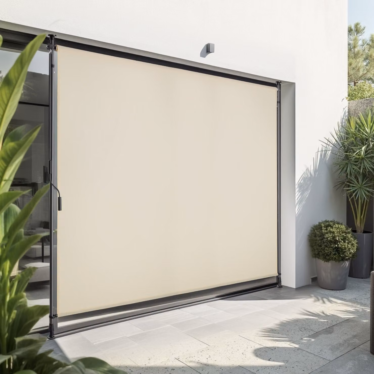 Tenda da sole tectake Taija con manovella manuale, beige, L: 208 cm, H: 310 cm – 3