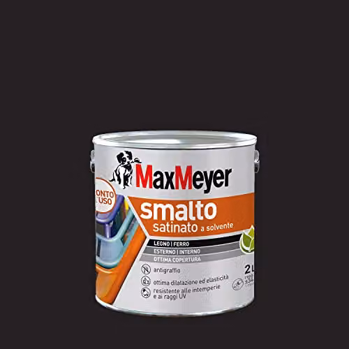 MaxMeyer Smalto a Solvente Satinato Nero R9005 2 l