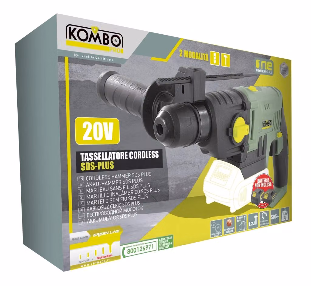 Tassellatore a batteria Kombo con batteria ricaricabile da 20V 4.0Ah – 2