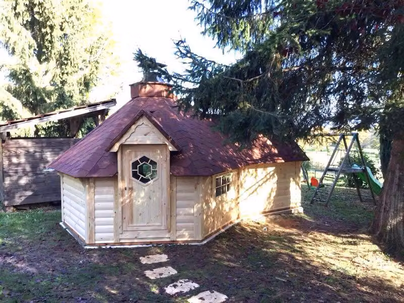 Gartenhütte Grill kota Holzhaus Garten Feuerstelle Kota Grills 9,2 m² Kota
