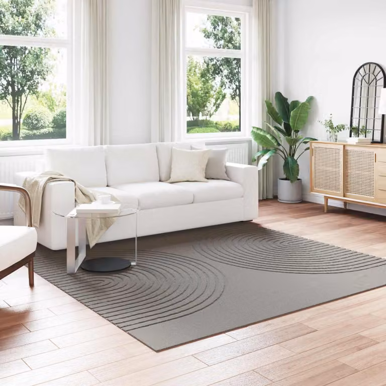 Tappeto per interni vidaXL GALATI Grigio, L/P: 240 x 240 cm, in Poliestere