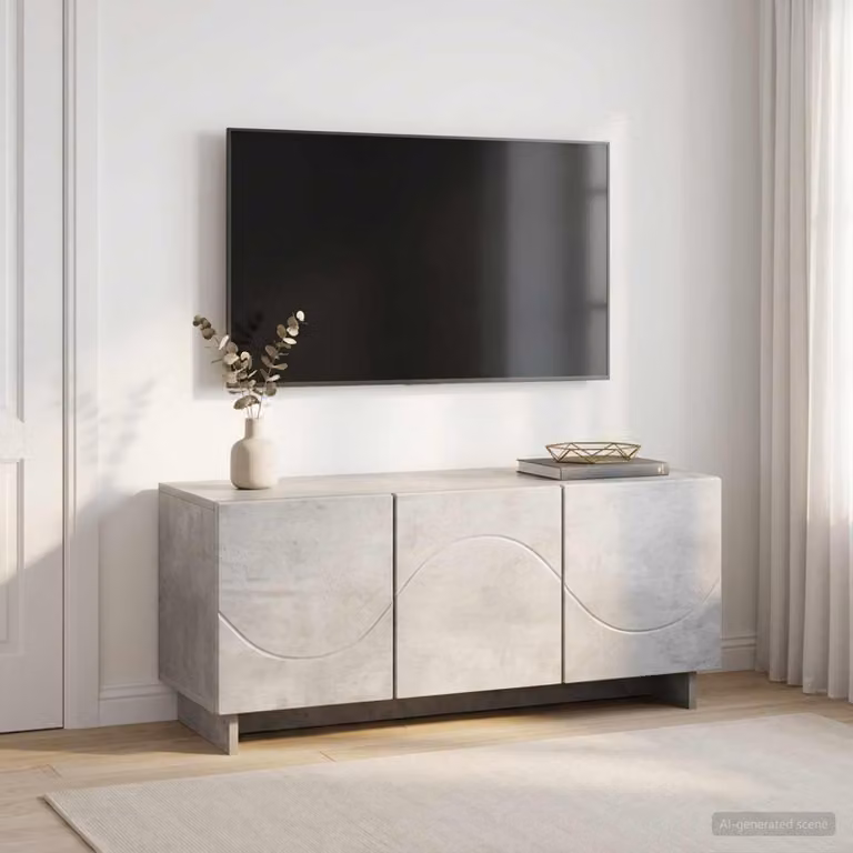 vidaXL Supporto TV moderno in legno Grigio, L 90 cm x P 34.5 cm x H 40 cm