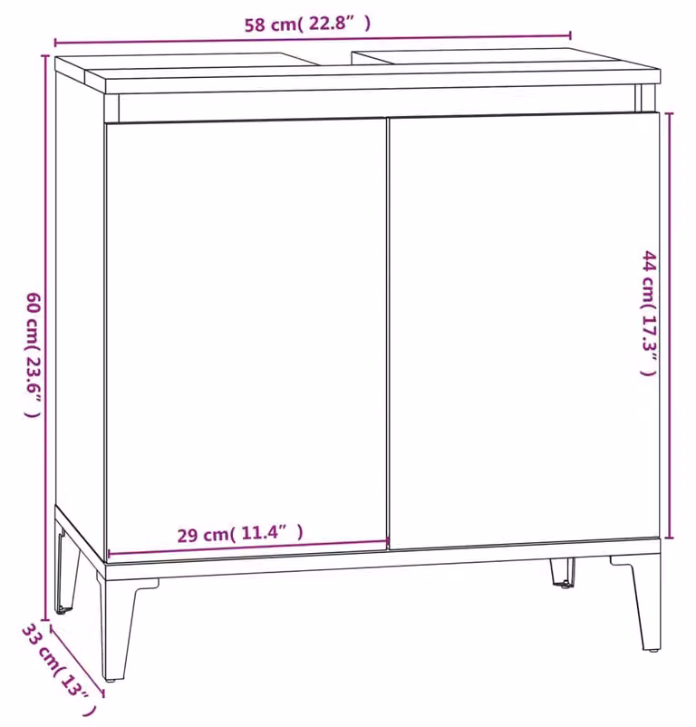Set di mobili da bagno - Mobile bagno - Mobile lavabo - Mobile sottolavabo - Mobile contenitore a specchio - Colore: rovere Sonoma