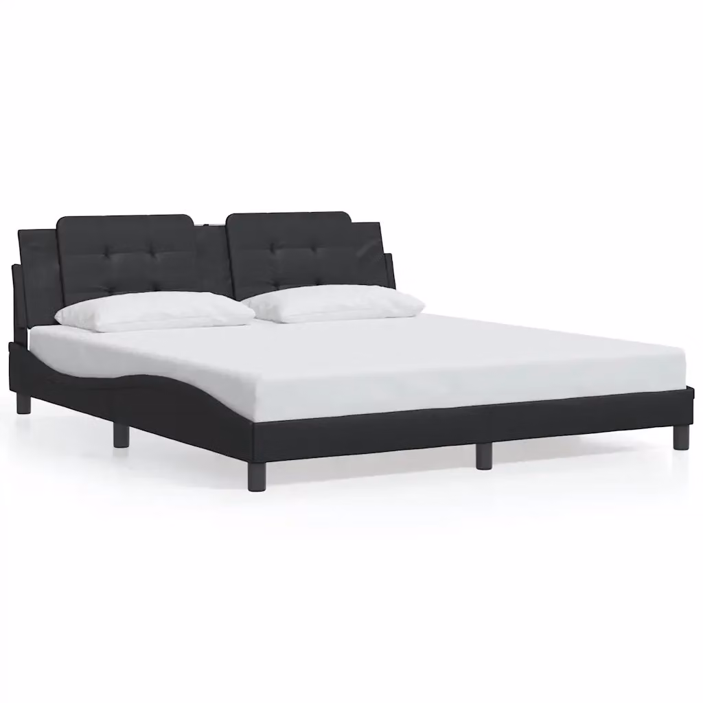 Giroletto Zadar vidaXL in similpelle nero L/P/H: 180 x 200 cm – 2