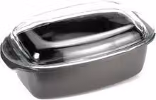 Casseruola rettangolare in alluminio antiaderente con coperchio Antik Ars, Nero, L: 40 cm, H: 21 cm