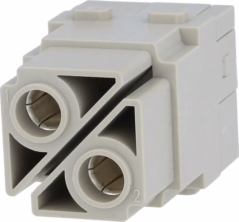 HARTING Han 100 Ampere modulo inserto femmina (F) connessione assiale a vite, 2 poli 1000 V, 100 A - 1 pezzo