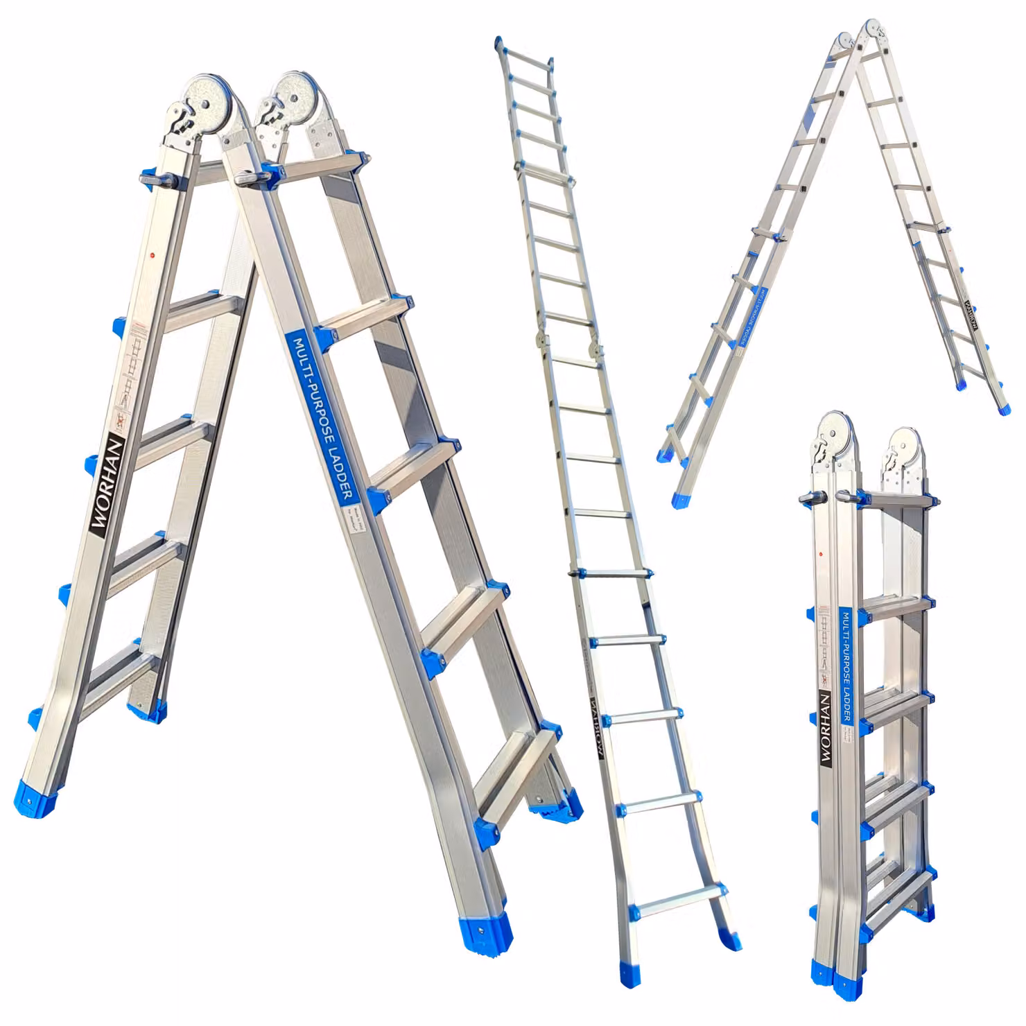 WORHAN scala telescopica 530 cm Scala singola Scala pieghevole Scala multifunzionale Selezione delle dimensioni L5