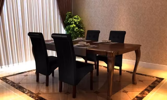 Sedie da Pranzo 4 pz | Sedie da cucina Nere in Similpelle