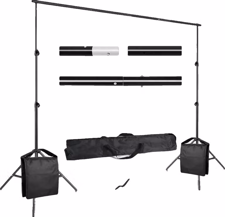 Sistema di supporto posteriore, altezza regolabile, design portatile, possibilità di aggiungere sacchi di sabbia, dimensioni 2x3 metri