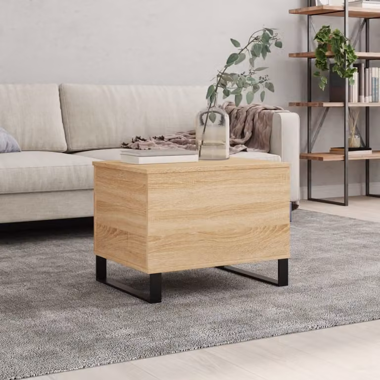 Maison Exclusive - Tavolino Sonoma in rovere 60x44,5x45 cm Materiale ligneo
