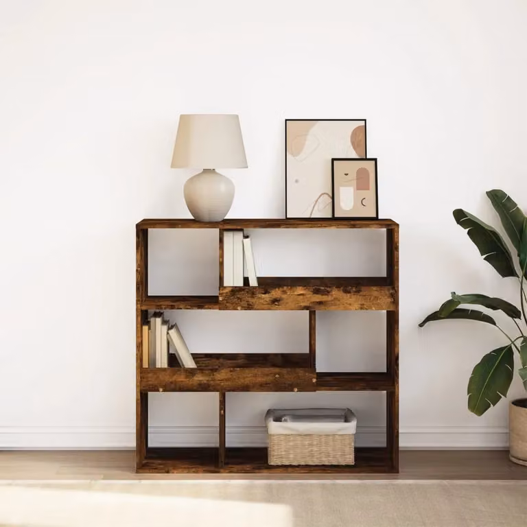 Libreria/Divisorio vidaXL in Rovere Fumo, L 100 cm x P 33 cm x H 94,5 cm