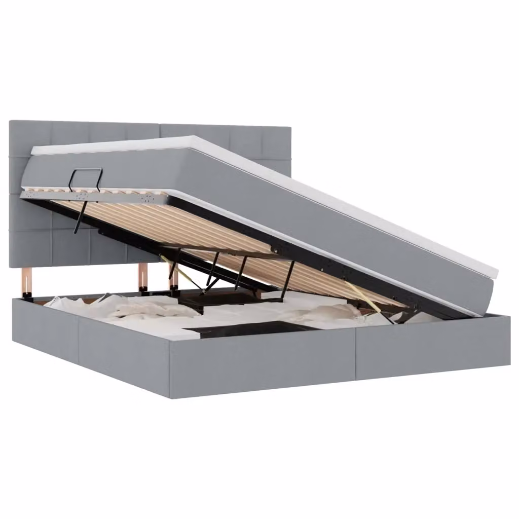 Letto con contenitore e materasso vidaXL Grigio, L: 160 cm, P: 200 cm, H: 280 cm – 2