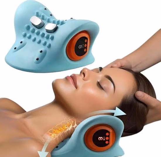 Apparecchio di massaggi per il collo portatile - Cuscino di massaggi riscaldato per schiena, collo e spalle